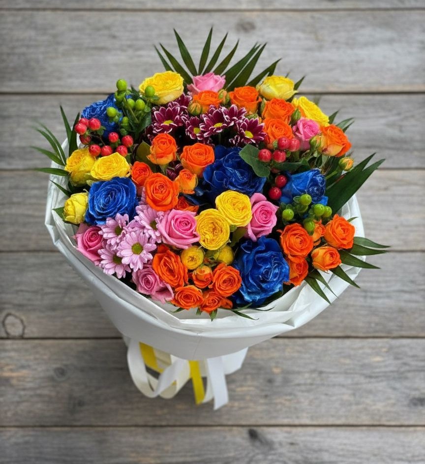 Букет цветов из: Розы и Хризантемы в Двуреченске