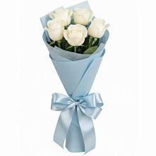 Букет 5 Белых роз Проуд в Двуреченске