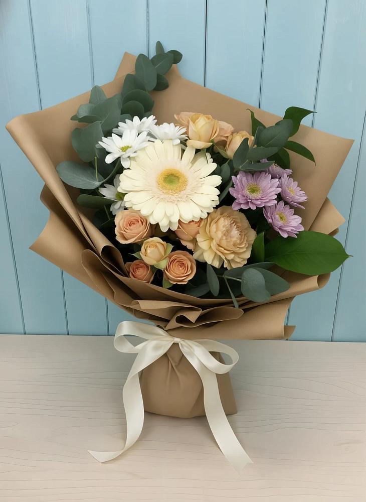Букет цветов из: Герберы и Хризантемы в Двуреченске