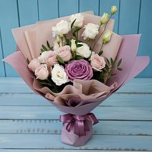 Букет цветов из:  Розы и Лизиантусы в Двуреченске
