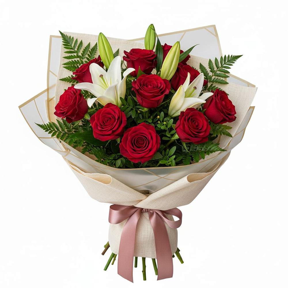 Букет цветов из: Лилии и Розы в Двуреченске