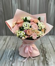 Букет цветов из:  Гвоздики, Розы и Хризантемы в Двуреченске