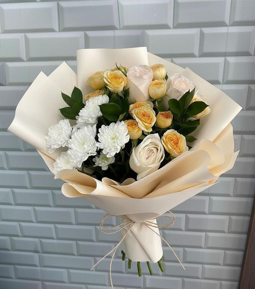 Букет цветов из: Розы и Хризантемы в Двуреченске