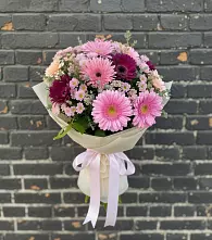 Букет цветов из:  Герберы и Хризантемы в Двуреченске