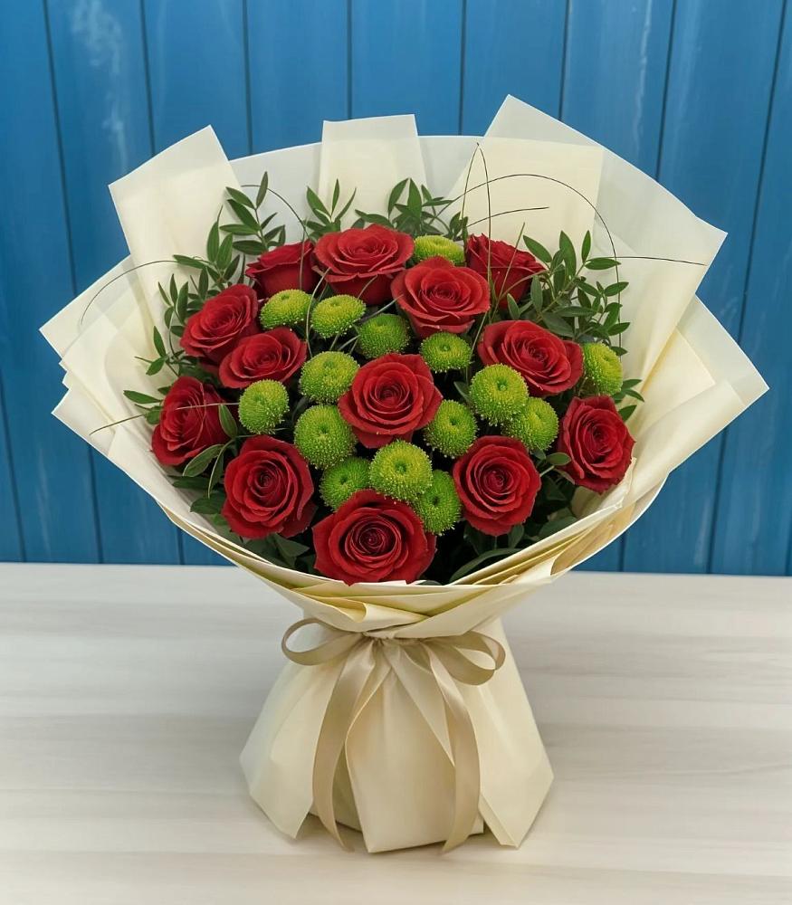 Букет цветов из: Розы и Хризантемы в Двуреченске