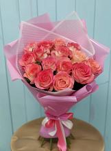 Букет 15 Розовых роз Равель в Двуреченске