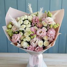 Букет цветов из:  Альстромерии и Розы в Двуреченске